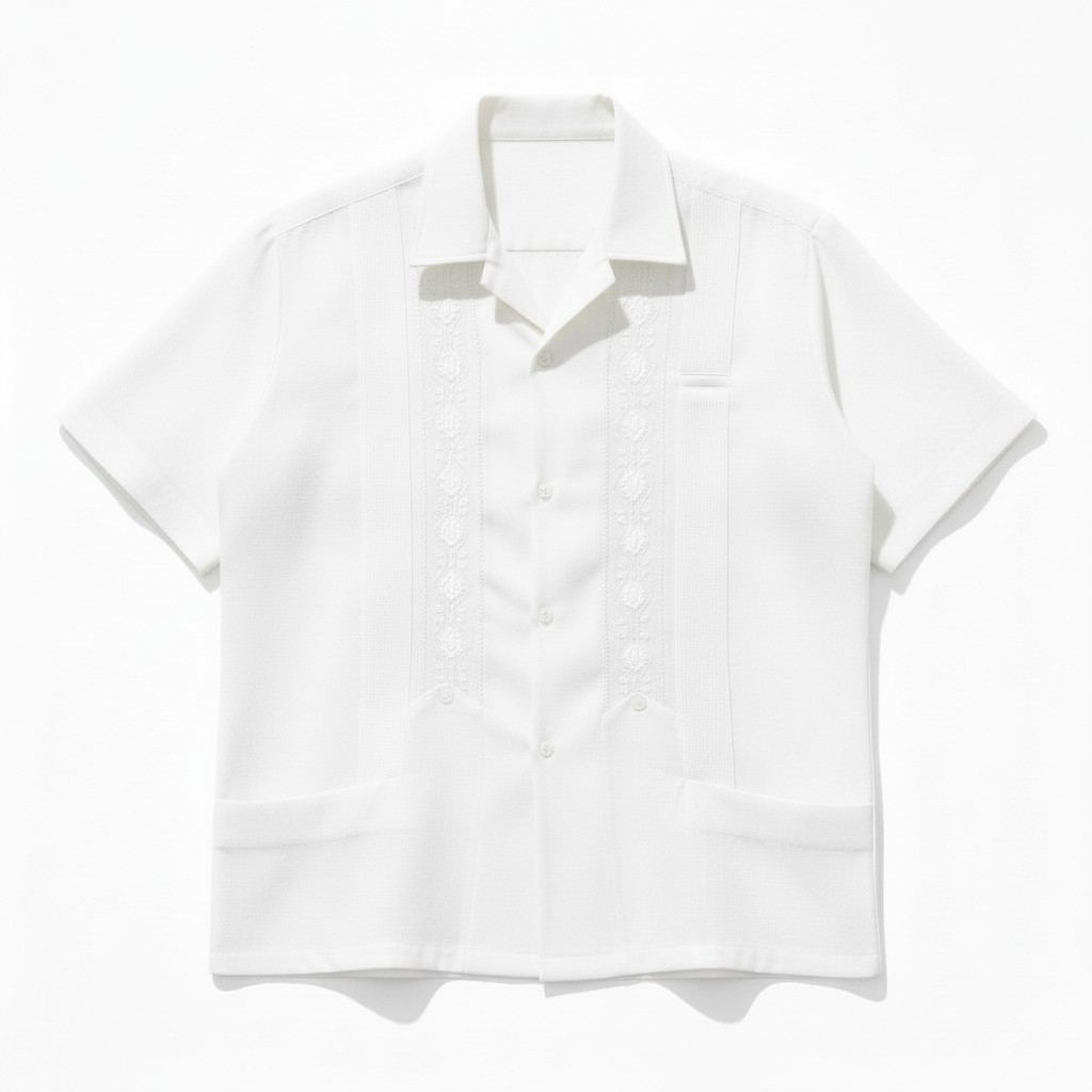 Guayabera Blanca · Bordado Floral