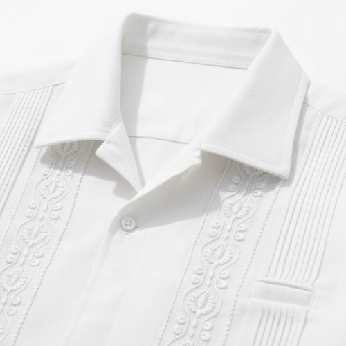 Guayabera Blanca · Bordado Floral